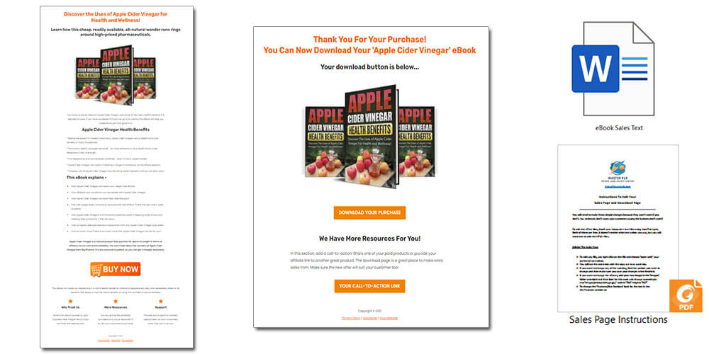 Apple Cider Vinegar PLR eBook Sales and Download Page