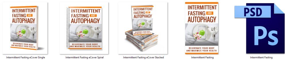 Intermittent Fasting and Autophagy PLR Report eCover Graphics