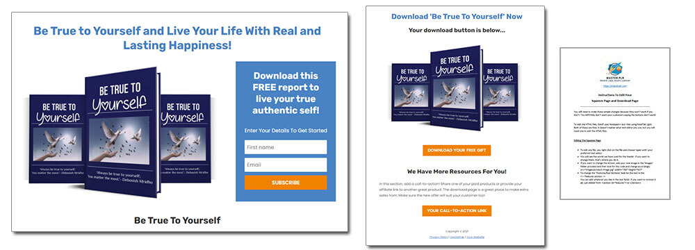 Be True To Yourself PLR Squeeze Page
