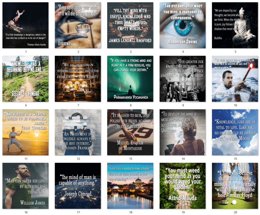 Power of Thought PLR Bonus Social Quote Posters
