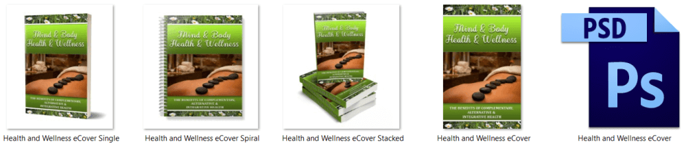 Mind and Body Health and Wellness PLR Report eCover Graphics