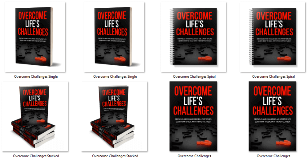 Overcome Life's Challenges PLR eCover Graphics