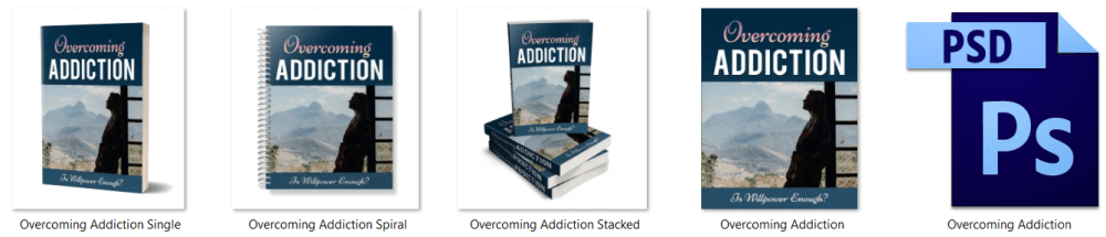Overcoming Addictions PLR Report eCover Graphics