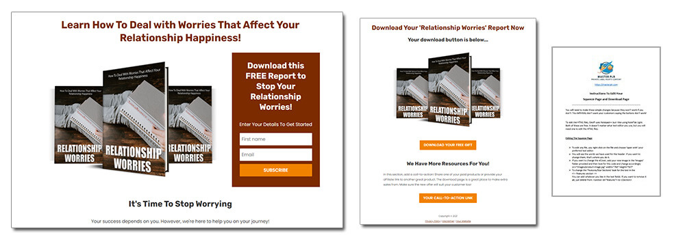 Relationship Worries PLR Report Squeeze Page