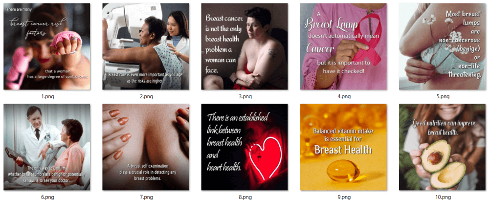 Breast Health PLR Social Posters