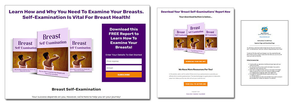 Breast Self Examination PLR Report Squeeze Page