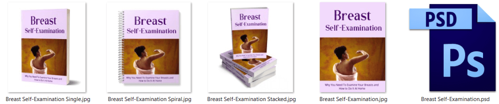 Breast Self-Examination PLR Report eCover Graphics