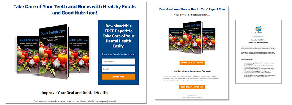 Dental Health Care PLR Squeeze Page