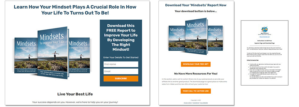Mindsets PLR Report Squeeze Page