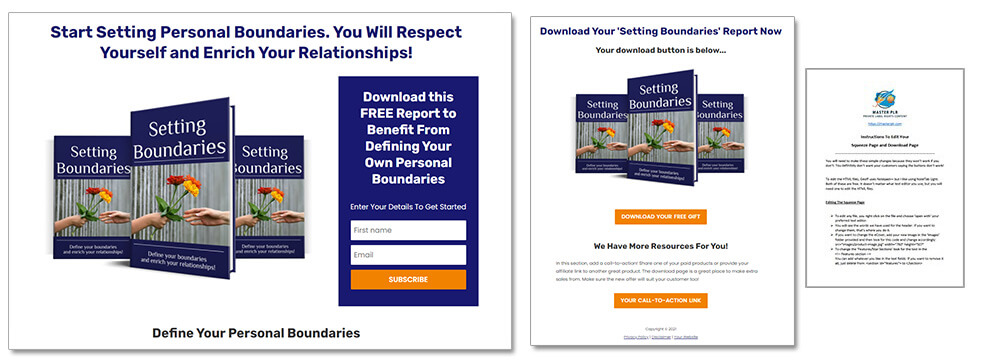 Setting Boundaries PLR Report Squeeze Page