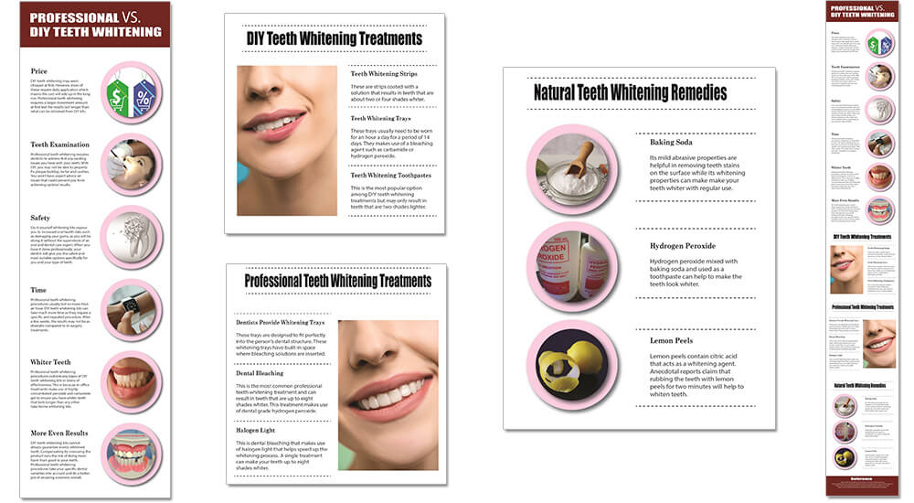 Professional and DIY Teeth Whitening PLR Infographics