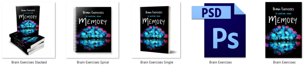 Brain Exercises to Improve Memory PLR Report eCover Graphics