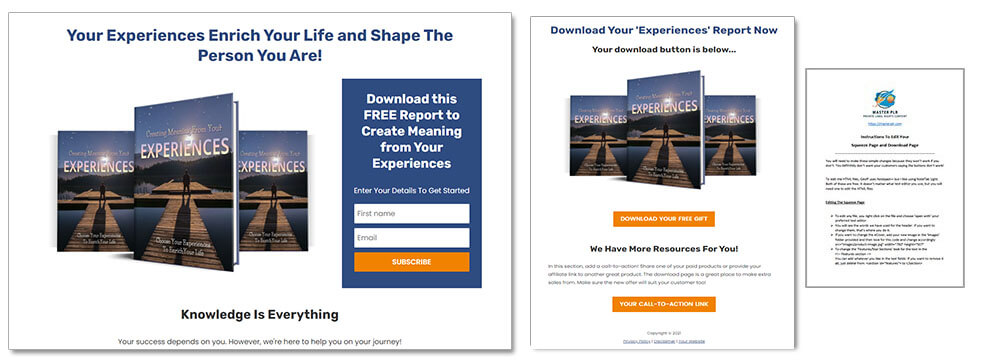 Power of Life Experiences PLR Report Squeeze Page