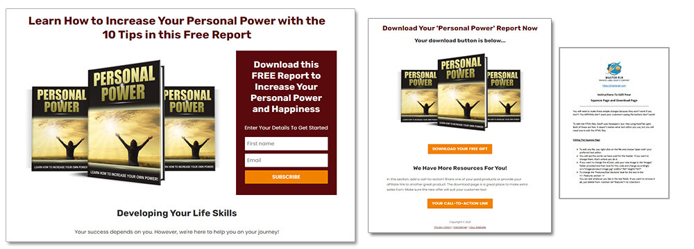 Personal Power PLR Squeeze Page