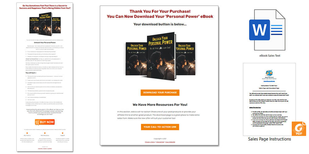 Personal Power PLR Sales Page and Download Page