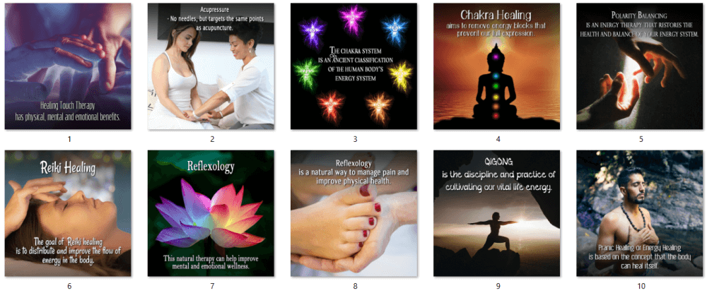 Energy Healing PLR Social Posters
