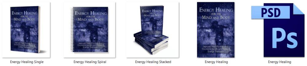 Energy Healing PLR eBook Cover Graphics