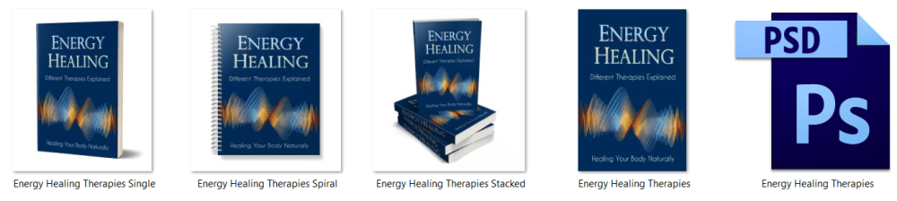 Energy Healing Therapies PLR Report eCover Graphics