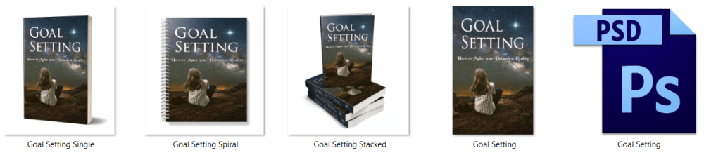 Goal Setting PLR eBook Cover Graphics