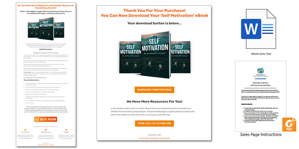 Self-Motivation PLR eBook Sales Page