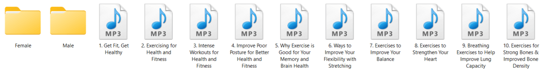 Exercise for Health PLR Articles - Written and Audio