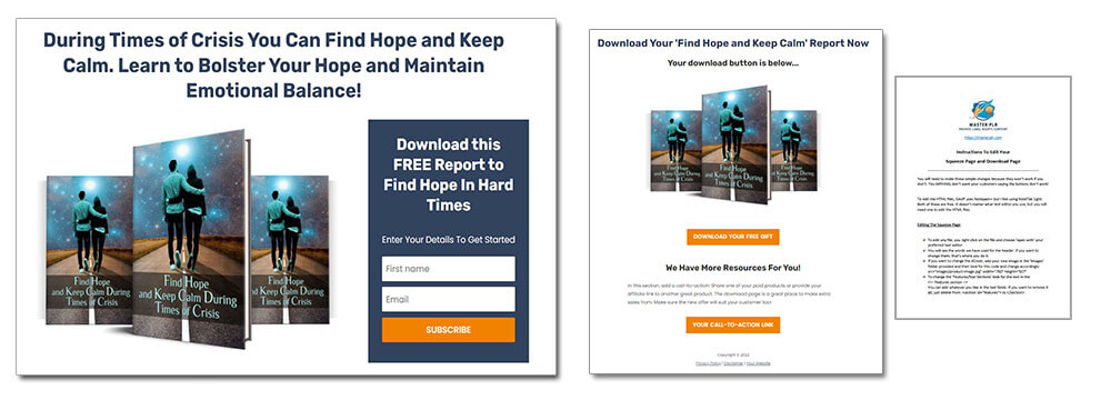Find Hope and Keep Calm During Times of Crisis Report PLR Squeeze Page 2