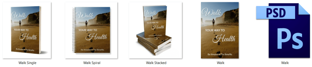 Walking For Health PLR Report eCover Graphics