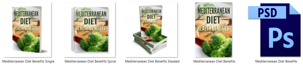Mediterranean Diet PLR Report eCover Graphics