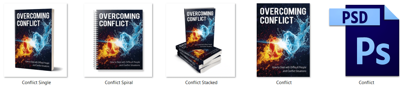 Overcoming Conflict PLR eBook Cover Graphics
