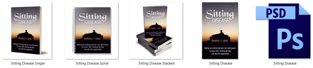 Sitting Disease PLR Report eCover Graphics