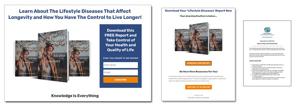 Lifestyle Diseases PLR Report Squeeze Page