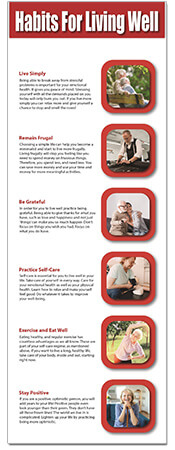 Habits For Living Well PLR Infographic