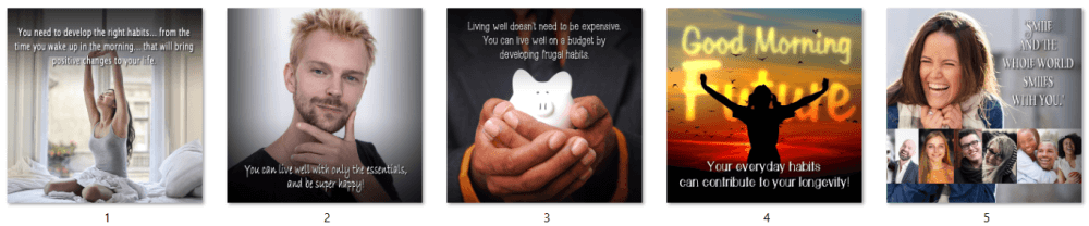 Habits For Living Well PLR Social Posters