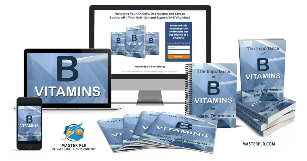 B Vitamins PLR - Vitamin B Complex PLR For Anxiety, Depression and Stress