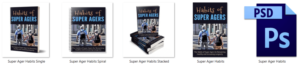 Habits of Super Agers PLR Report Cover Graphics