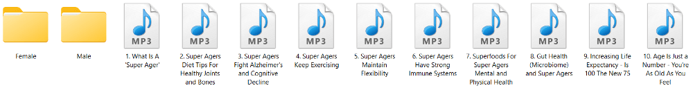 Super Agers PLR Articles Written and Audio
