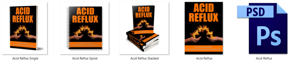 Acid Reflux PLR eBook Cover Graphics