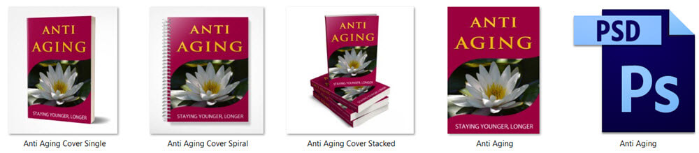 Anti Aging PLR eBook Cover Graphics