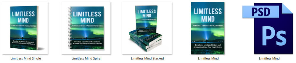 Limitless Mind PLR Report eCover Graphics