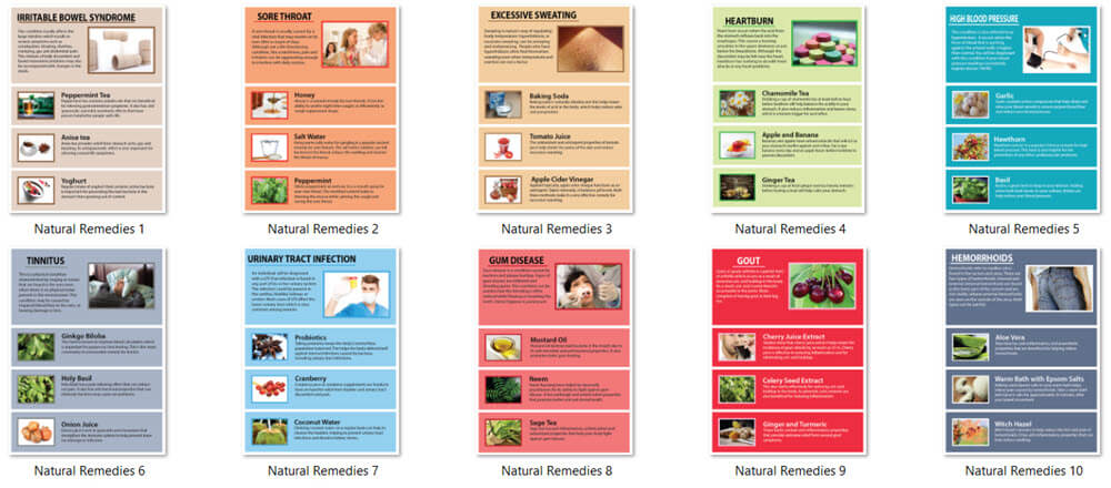 Natural Remedies PLR Infographics - Mini-Infographics