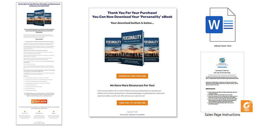 Personality PLR eBook Sales Page