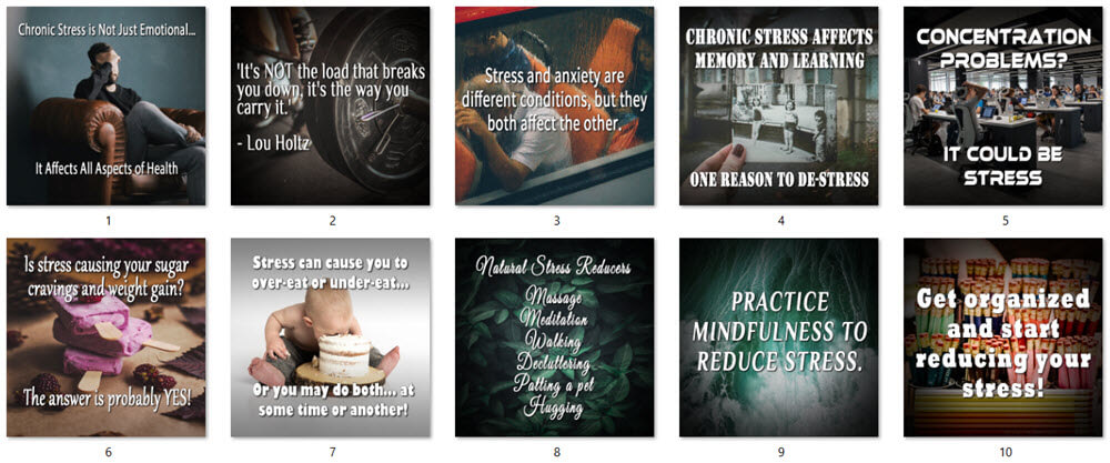 Stress PLR Social Posters