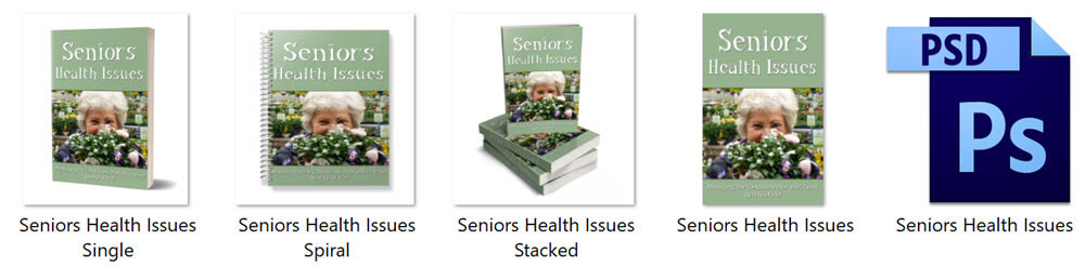 Seniors Health PLR eBook Cover Graphics