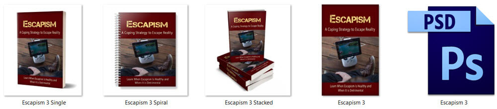 Escapism PLR Report eCover Graphics 3