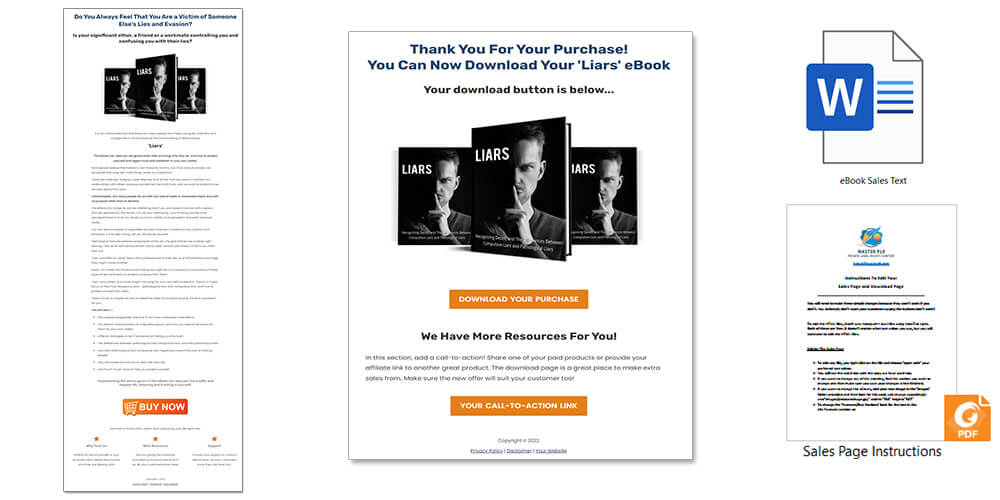 Chronic Liars PLR eBook Sales Page