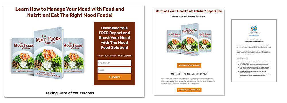 Mood Foods PLR Squeeze Page