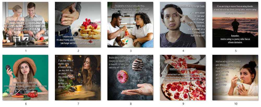 Intuitive Eating PLR Social Posters