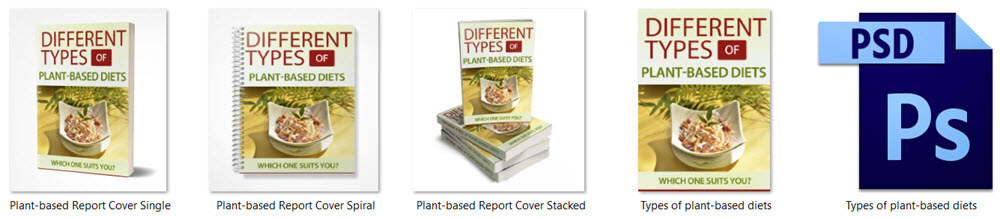 Different Types of Plant Based Diets PLR Report eCover Graphics