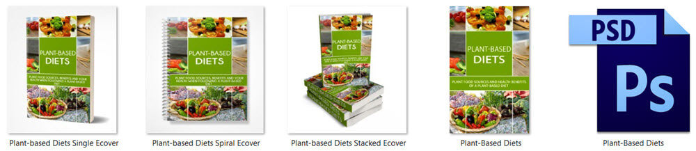 Plant Based Diets PLR eBook eCover Graphic