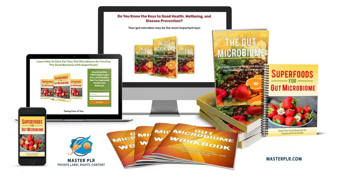 Gut Microbiome PLR - Complete Sales Funnel Graphic